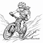Freestyle Mountain Biking Coloring Pages 1