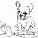 French Bulldog and Christmas Lights Coloring Pages 1