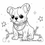 French Bulldog and Christmas Lights Coloring Pages 3