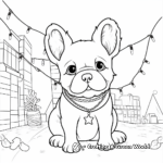 French Bulldog and Christmas Lights Coloring Pages 4