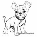 French Bulldog in the Park Coloring Pages 1