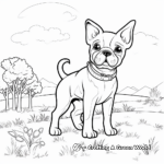French Bulldog in the Park Coloring Pages 4