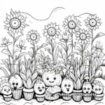 Fresh Spring Vegetable Patch Coloring Pages 2