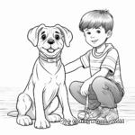 Friendly Boxer Dog Coloring Pages for Kids 3