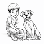 Friendly Boxer Dog Coloring Pages for Kids 4