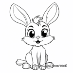 Friendly Cartoon Bunny Coloring Pages 2