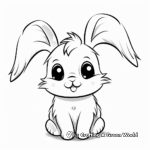 Friendly Cartoon Bunny Unicorn Coloring Pages 4