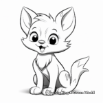 Friendly Cartoon Fox Coloring Pages 1