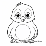 Friendly Cartoon Penguin Coloring Pages 1