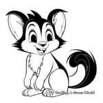 Friendly Cartoon Skunk Coloring Pages 1