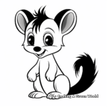 Friendly Cartoon Skunk Coloring Pages 2