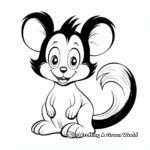 Friendly Cartoon Skunk Coloring Pages 3