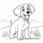 Friendly Cartoon St Bernard Coloring Pages 1