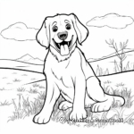Friendly Cartoon St Bernard Coloring Pages 2
