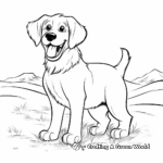 Friendly Cartoon St Bernard Coloring Pages 4