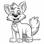 Friendly Cartoon Wolf Coloring Pages Designed for Kids 1