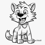 Friendly Cartoon Wolf Coloring Pages Designed for Kids 2