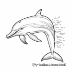 Friendly Common Dolphin Coloring Pages 1