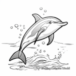 Friendly Common Dolphin Coloring Pages 3