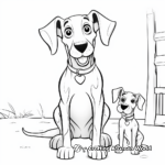 Friendly Doberman with Other Dogs Coloring Pages 1