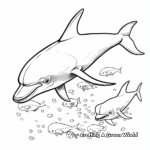 Friendly Dolphin Pod Coloring Pages 2
