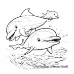 Friendly Dolphin Pod Coloring Pages 4