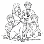 Friendly Family of Beagles Coloring Pages 1