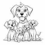Friendly Family of Beagles Coloring Pages 2