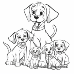Friendly Family of Beagles Coloring Pages 4