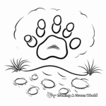 Friendly Farm Animal Paw Print Coloring Pages 2
