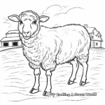 Friendly Farmyard Sheep Coloring Pages 1