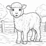 Friendly Farmyard Sheep Coloring Pages 4