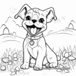Friendly French Bulldog Coloring Pages 1