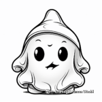 Friendly Ghost Halloween Coloring Pages 1