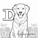 Friendly Golden Retriever Coloring Pages 4