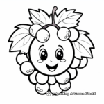Friendly Grapes Bunch Coloring Pages 1