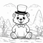 Friendly Groundhog Coloring Pages for Kids 4