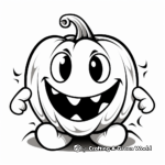 Friendly Halloween Pumpkin Coloring Pages 1