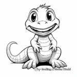 Friendly Lizard Coloring Pages 1