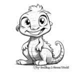 Friendly Lizard Coloring Pages 3