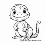 Friendly Lizard Coloring Pages 4