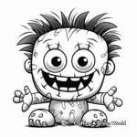 Friendly Monster Halloween Coloring Pages 4