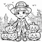 Friendly Neighborhood Trick or Treat Coloring Pages 3