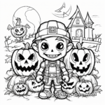 Friendly Neighborhood Trick or Treat Coloring Pages 4