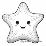 Friendly Pillow Starfish Coloring Pages 1