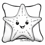 Friendly Pillow Starfish Coloring Pages 3
