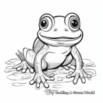 Friendly Red Eyed Tree Frog Coloring Pages for Kids 4