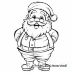 Friendly Santa Claus for Kids Coloring Pages 1