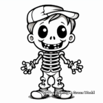 Friendly Skeleton Coloring Pages for Children 4