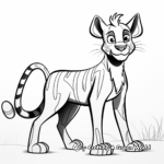 Friendly Tasmanian Tiger Coloring Pages for Kids 2